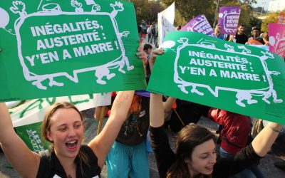 Manifestation citoyenne face au G20.