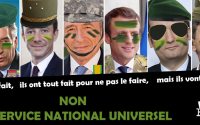 Non au service national universel, militaire et obligatoire !